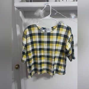 FINAL PRICE Karen Plaid Top